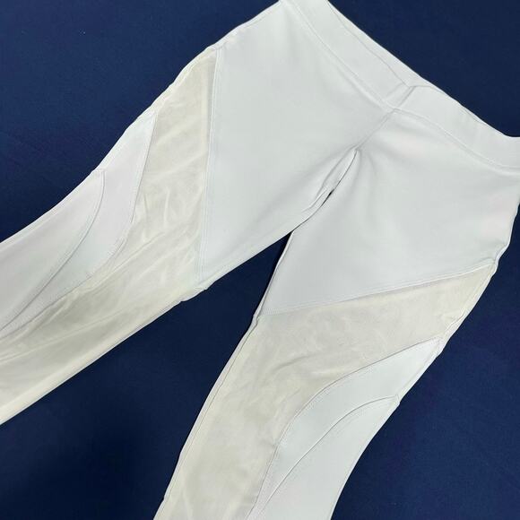 Koral Pants - Koral Women's Size M 7/8 Cropped Mesh Leggings White